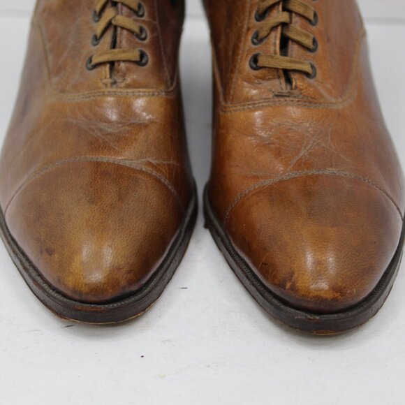 Antique Hamilton Brown Makers Shoe Co Victorian Ladies Brown Leather Boots - Picture 3 of 14